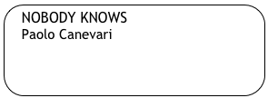 NOBODY KNOWS
    Paolo Canevari
