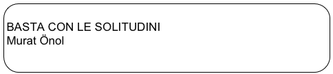 
BASTA CON LE SOLITUDINI
Murat Önol
