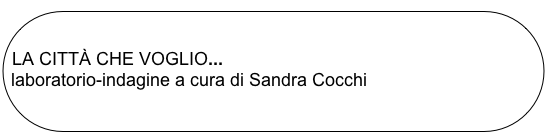 
LA CITTÀ CHE VOGLIO...
laboratorio-indagine a cura di Sandra Cocchi
